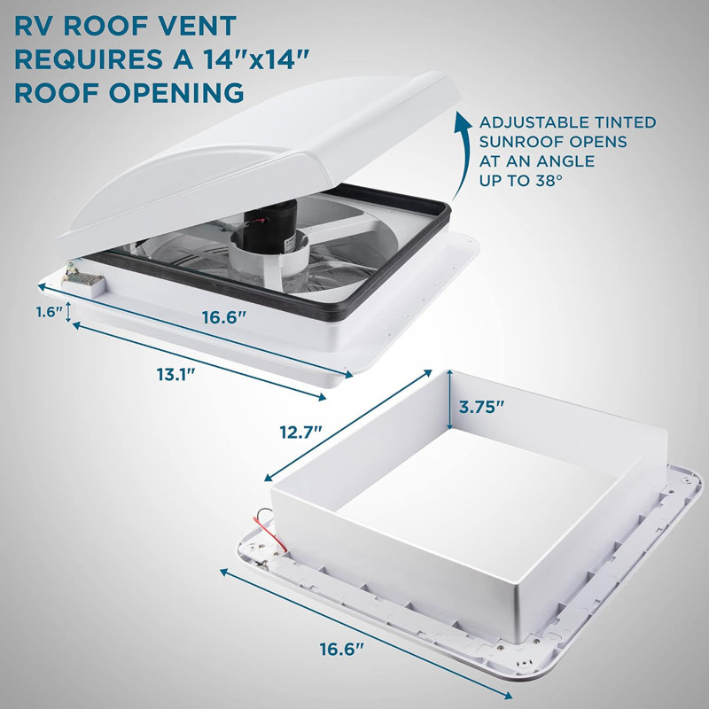 Ventilateur de voiture 3,75 po Hike Crew, Blanc