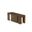 L'ensemble de table de salle à manger 6 pièces contient une table de cuisine rectangulaire extensible, 1 table basse, 2 chaises de salle à manger et 2 bancs modernes, noyer antique-820976439-832968766-820976436