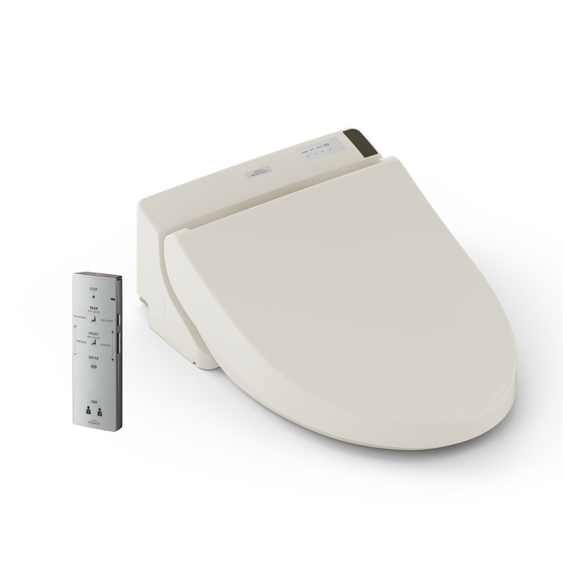 Siège de toilette de bidet électronique TOTO® WASHLET® C200 avec couvercle PREMIST et SoftClose®, rond, beige Sedona