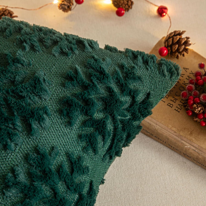  Housse de coussin géométrique en fausse fourrure