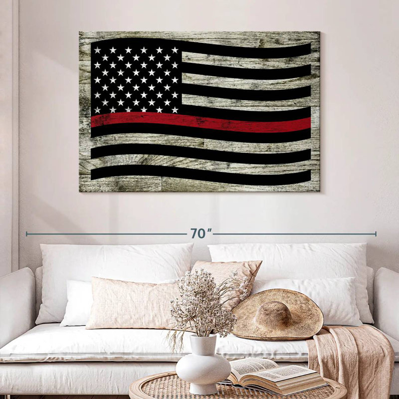 Lelar US Firefighter Flag, 32" H x 48" W