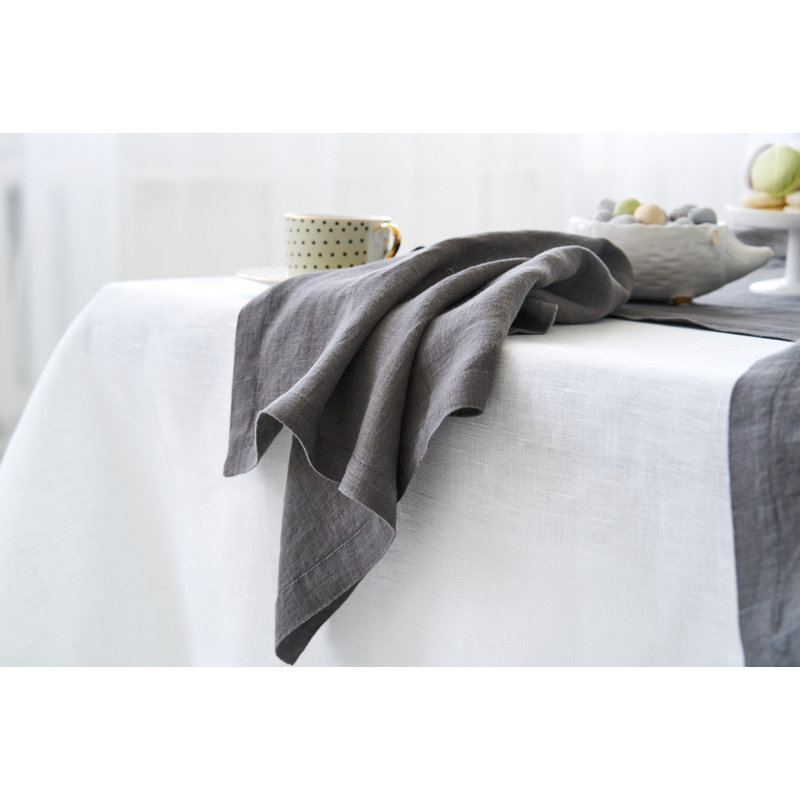 Quackenbush Linen Solid Colour Square Napkin, Grey