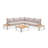 Ensemble de conversation modulaire en teck avec coussin 3 pièces Izac-596107597-596107596