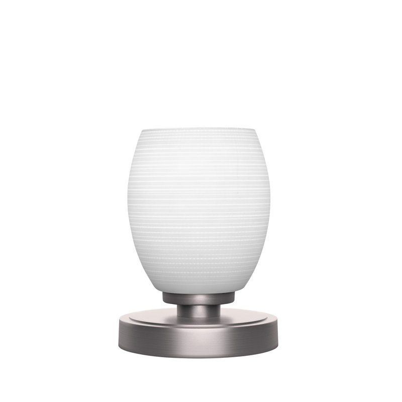 Fika Accent Lamp Shown In Graphite Finish With 5" Matrix Glass, White