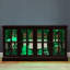 Élégante armoire antique en cerisier avec tablettes réglables et lumières DEL dynamiques