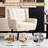 Tufted Upholstered Wide Back Armchair（Set of 2）-412486748