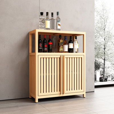 Armoire de rangement en bambou de grande capacité pour salle de bain