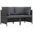 23.6" Wide Square Patio Sofa with Cushions
