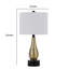 Ensemble de 2 lampes de table Ashland 23 po, métal en laiton antique noir, 60 W, culot E26, abat-jour cylindriques blanc cassé