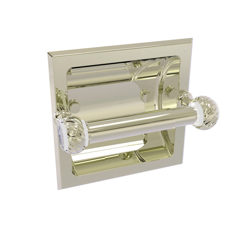 Porte-papier hygiénique encastré Jarrell Twisted accents, Nickel poli