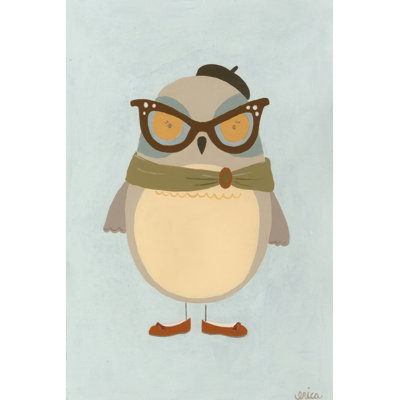 " Hipster Owl I " Painting Print