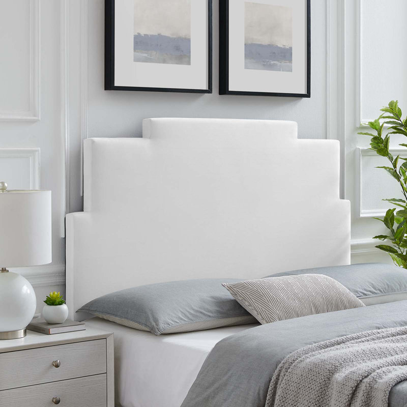 Modway Kasia Performance Velvet Headboard, King, White
