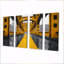 Ensemble d'art sur toile jaune et noir-938371503