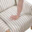 Fauteuil inclinable blanc-gris rayé Farmhouse