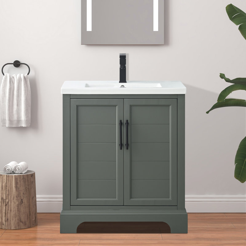  30" Single Bathroom Vanity Set, Vintage Green