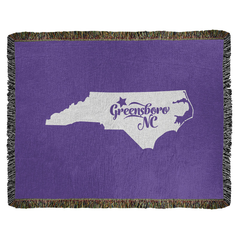 Jeté en coton greensboro north caroline, 37 po x 52 po, Mauve