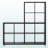 Celeste Brown Faux Wood Grain Shelving Unit with Silver Plastic Legs, 60.75" H X 58.14" W X 11.22" D