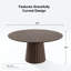 Table de salle à manger en bois massif-443951580-443951583