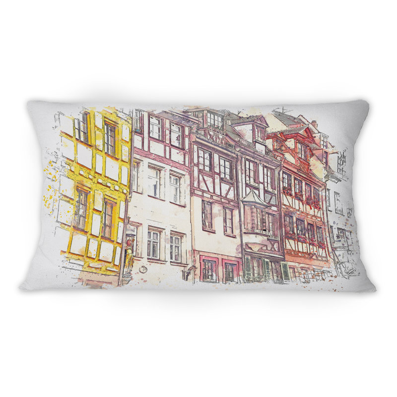Architecture traditionnelle allemande traditionnelle Cityview - Coussin 1