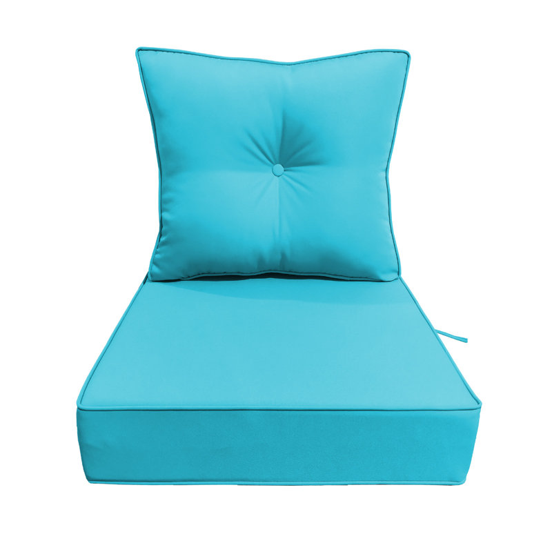 Outdoor Deep Seating Cushion, Chair Cushions For Patio Furniture 24 X 24 X 6 Inch, Water-resistant, 1, Lake Blue