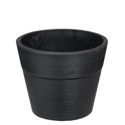 Ribbed Rim Round Eco-Friendly Flower Planter