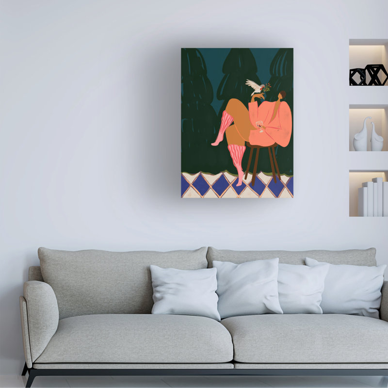 «A Lil Birdy Told Me On Canvas» par Arty Guava, reproduction, H 19 po x l 14 po x P 2 po