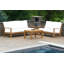 St. Lucia Teak Outdoor 3 - Seater Sofa-981748972