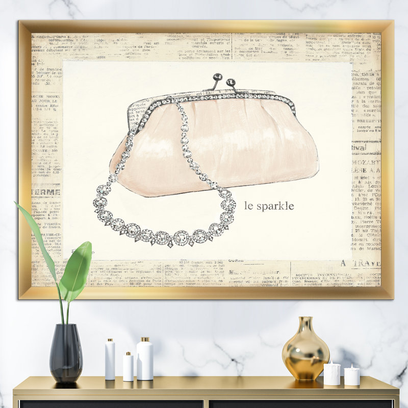 Chic Galm Closet II - reproduction d'art sur toile, H 30 po x l 40 po x P 1,5 po, Cadre doré
