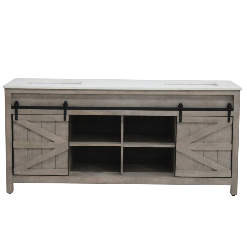 Ensemble de meuble-lavabo de salle de bain double 72 po grange Dewayne