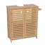 Armoire sous l'évier Natural avec découpe en U, portes à double aération, porte-serviettes - Collection Trinidad