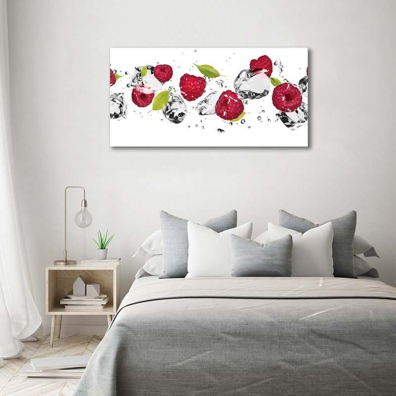 Raspberry And Water - Wrapped Canvas Print