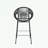 Outdoor Patio Faux Wicker Barstool Set of 2  with metal legs-2056193047