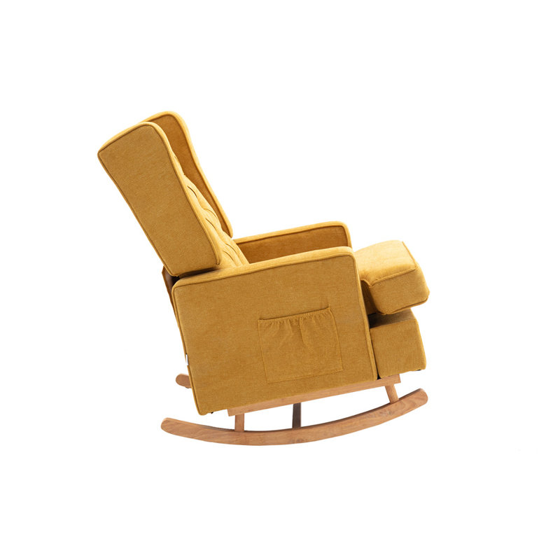 Chaise berçante Elliegrace, Moutarde