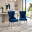 Ensemble de 2 chaises contemporaines en velours touffeté au design élégant-1465933151