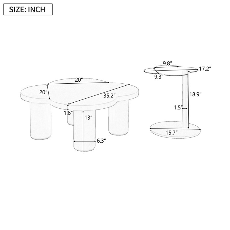 2 - Piece Living Room Table Set