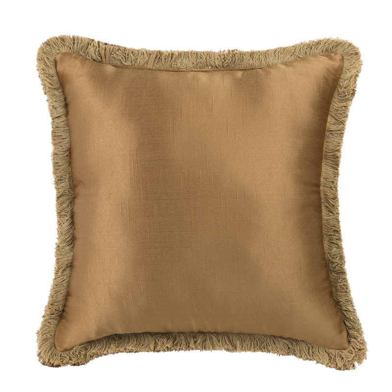 Polyester Paisley and Geometric Sham, 20" x 20", Brown