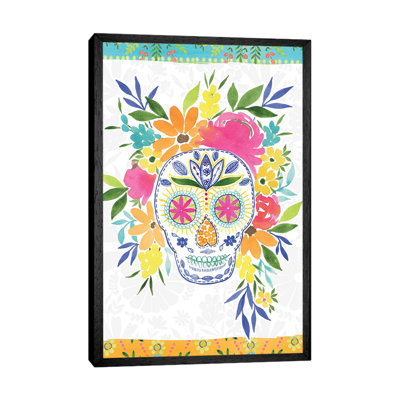 Dia De Los Muertos White by Stephanie Ryan - Print on Canvas