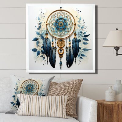 Blue Dream Catcher Minimalist Serenity I - Landscapes Canvas Print