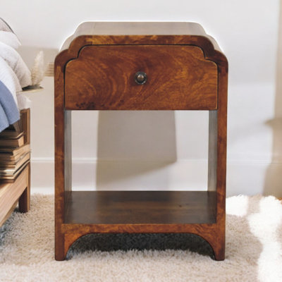 Eduarte 30cm W Solid Wood Bedside Table