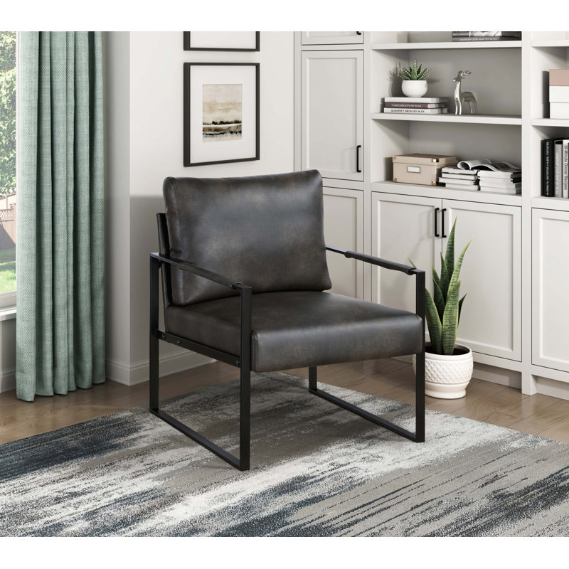 Chaise d'appoint moderne, Gris foncé