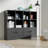 Kayliee 48" W x 40" H 8 Cube Storage Bookcase with 4 Doors-1083431516