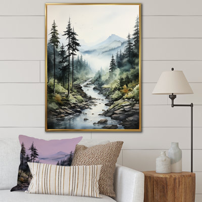 Mysterious Misty Mountain Morning II sur impression sur toile