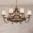 Sennett 35" 8-Light Fandelier in Burnished Russet and Brushed Gold with Remote Control-323384766
