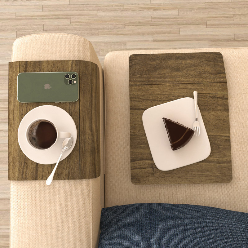 Andrik Decorative Tray, Dark Brown Wood