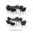 Priya 6 Seat Oval Dining Set in Charcoal