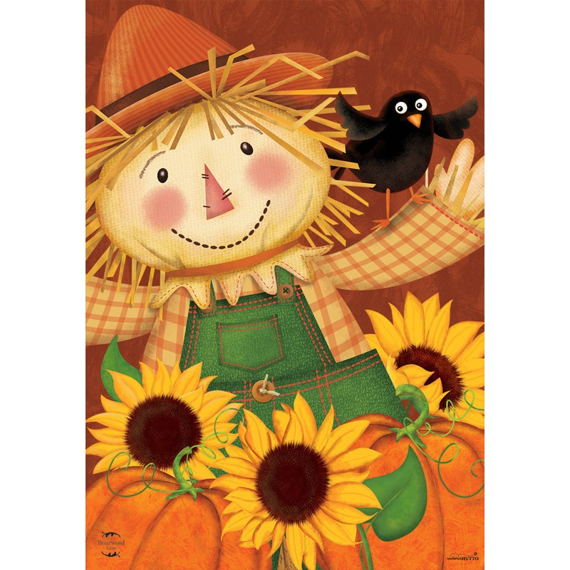 Happy Scarecrow Fall Garden Flag