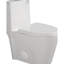 Toilette allongée à hauteur confortable, à double chasse 1,1 / 1,6, une pièce, siège à fermeture en douceur, fonctionnement doux, toilette blanche à hauteur idéale pour les petites salles de bain,