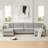 Sayette 146'' W 6-Piece Modular Sectional with Ottoman-83109103
