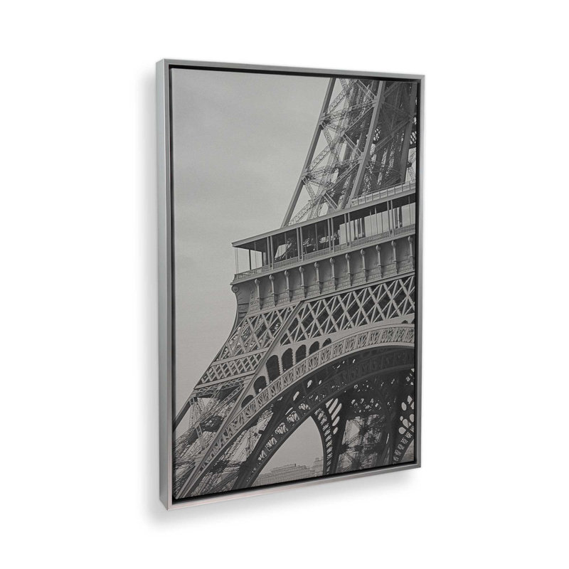 Toile roulée Paris Heights, Cadre flottant en chrome poli, H 20,75 po x l 30,75 po x P 1,75 po