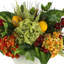 Mixed Hydrangea And Fruit Floral Arrangement